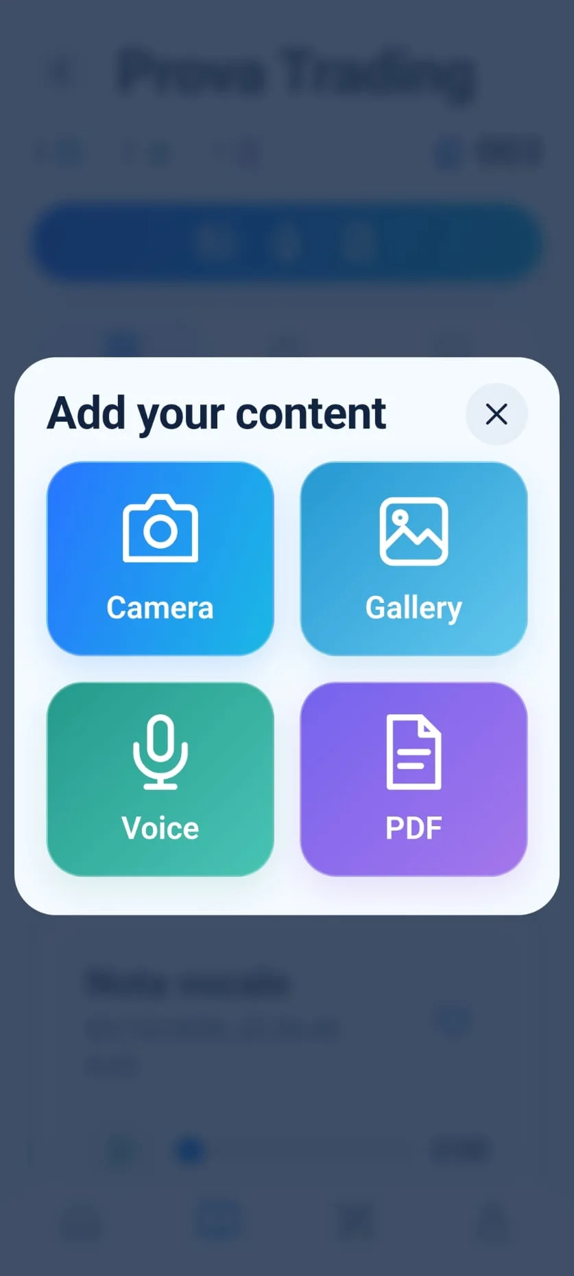 Aggiunta di foto, note vocali e PDF